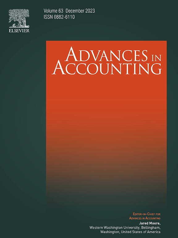 Go to journal home page - Advances in Accounting